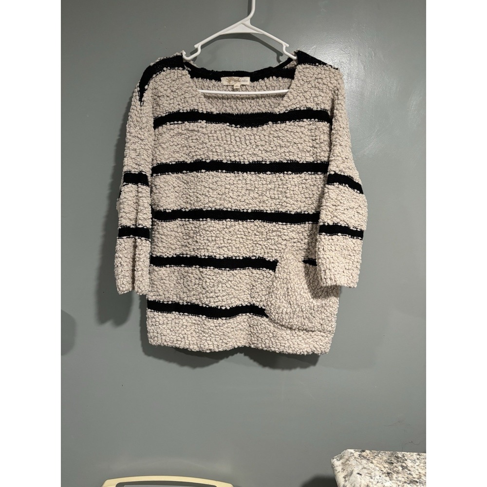 Rewind Women's 3/4 Sleeve Sweater Multi-color With One Pocket In Front Size L
